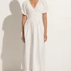 Teatro Midi Dress White