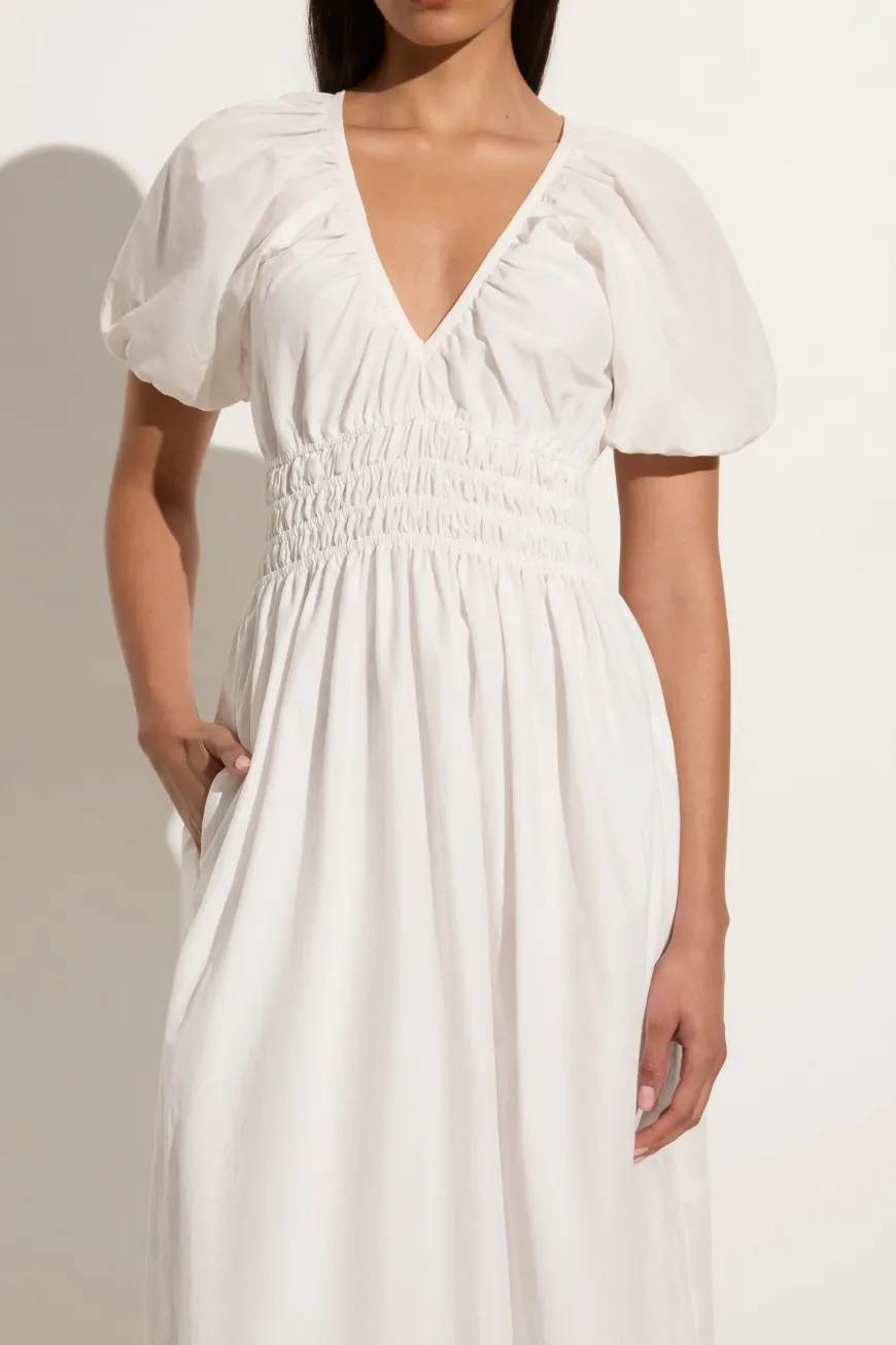 Teatro Midi Dress White