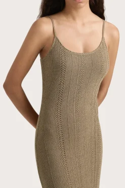 Treillis Maxi Dress Khaki